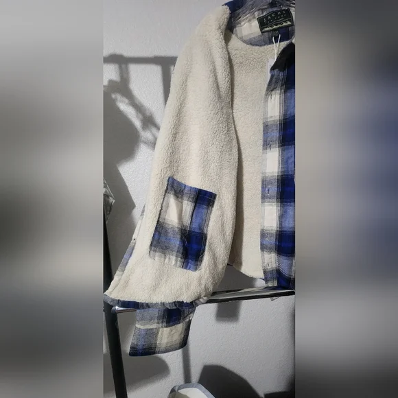JACHS NY Recyled Flannel Shacket - XXL (Blue/Gray) - Picture 2 of 2